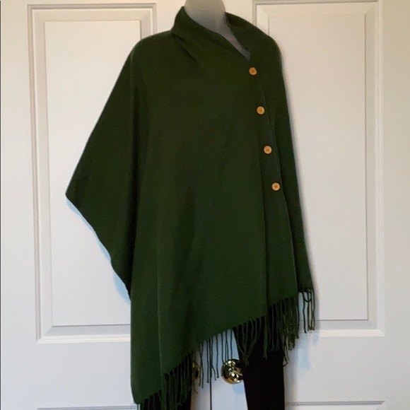 3 In 1 Solid Wrap Poncho Blanket Scarf - Picture 3 of 6